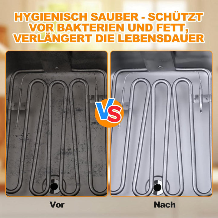 2 Stück Edelstahl Spritzschutz Heissluftfritteuse Zubehör Kompatibel mit Ninja Foodi Max Dual Zone A