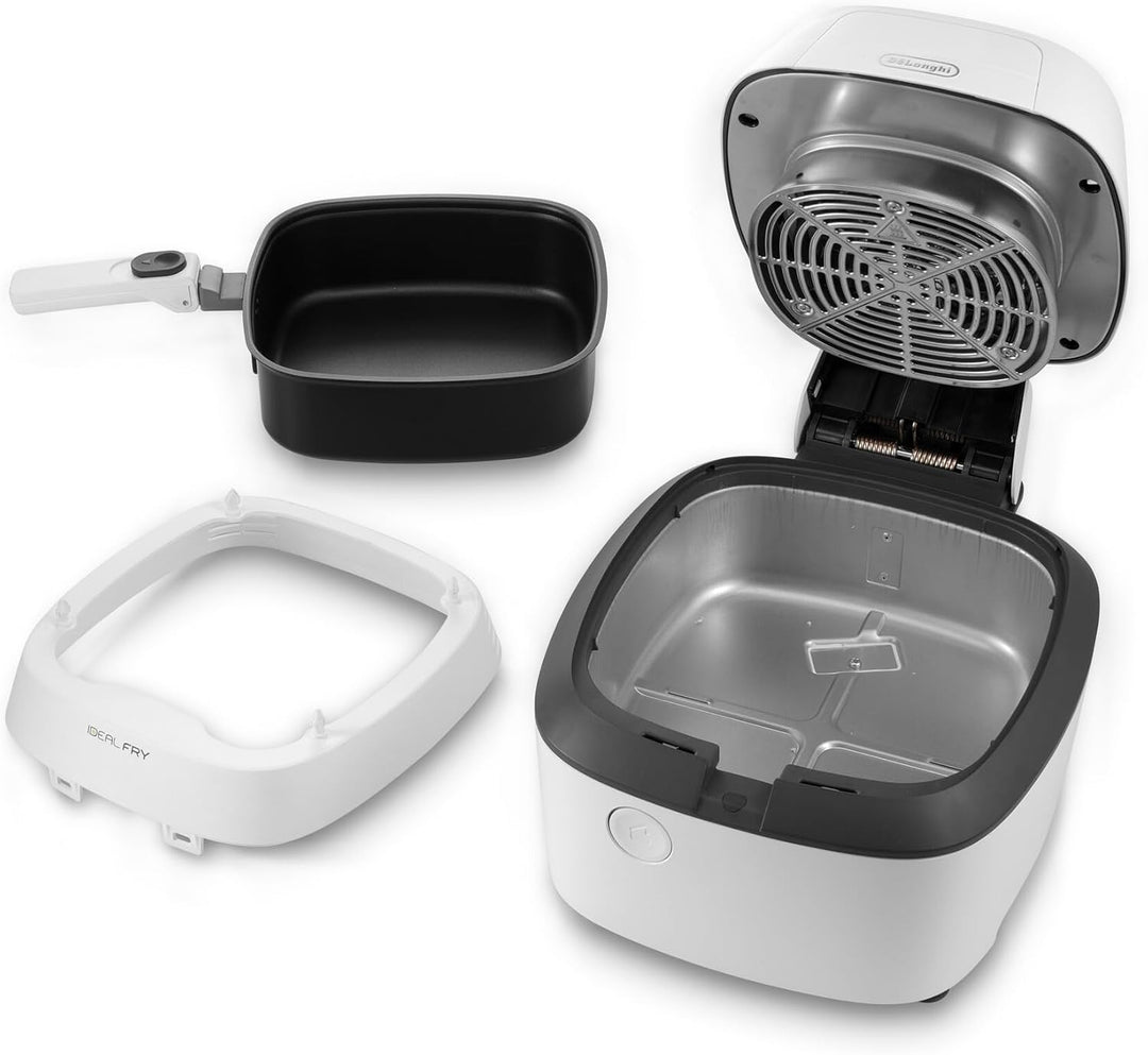 De'Longhi FH2101.W IDEALFRY Heissluftfritteuse, Fassungsvermögen 1 kg, leichtes und gesundes Frittie