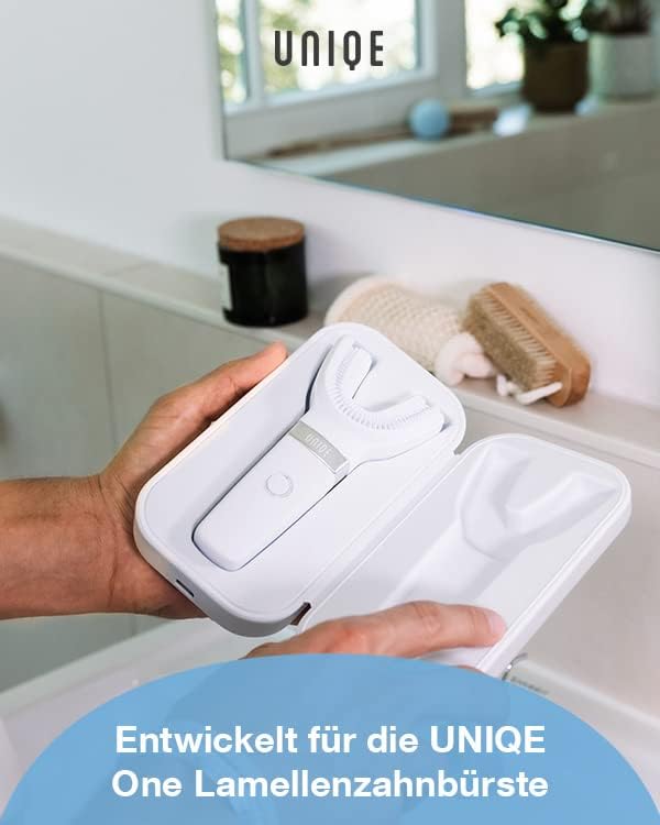 UNIQE Sicherer Schutz One Zahnbürste | Reiseetui mit USB-C Ladefunktion und Magnetverschluss | Ideal