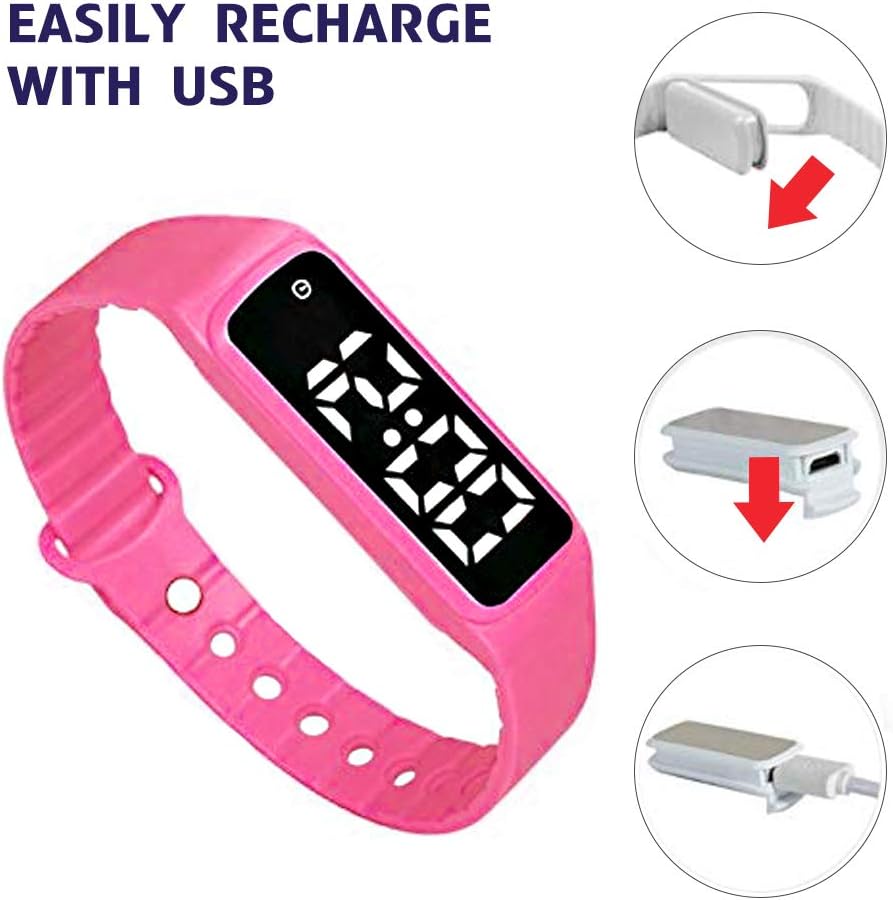 Töpfchen-Trainingsuhr - Silent Vibrating Alarm Reminder Watch für Jungen/Mädchen - mit Timer und 12