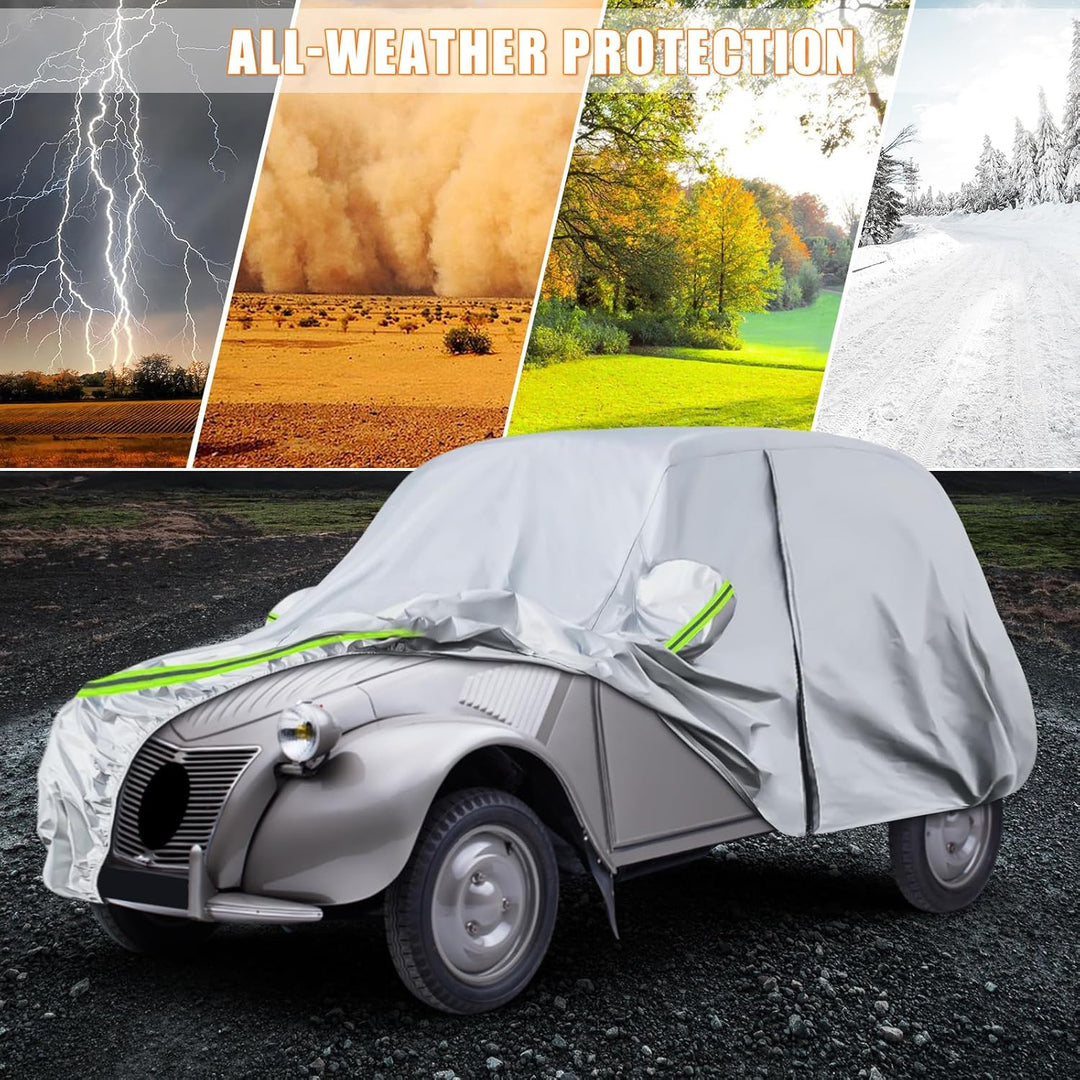 Autoabdeckung Passend für Citroen 2CV 1948-1990, wasserdichte Vollgarage Autoplane mit Reissverschlu