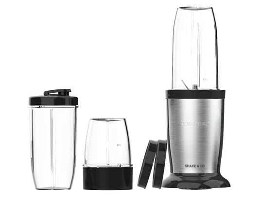 Taurus – Standmixer Shake & Go 800W,2 tragbare Becher à 500ml,150ml Zerkleinerer,Austauschbare Kling