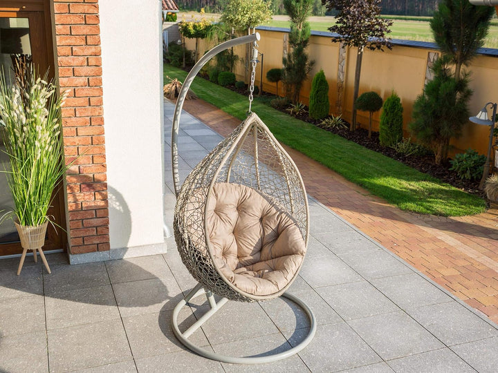 Hängesessel Kissen, Polster, Auflage für Polyrattan & Rattan Hängeschaukel, Sitzauflage für Hängekor