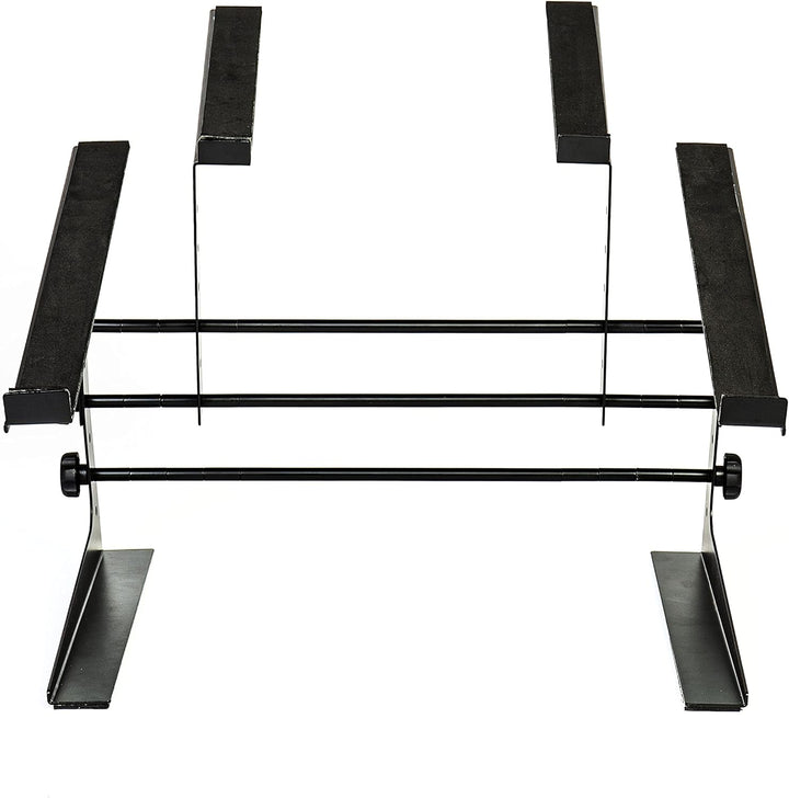 Fame DJ Multi-Stand, Laptop Stand, Höhen- und Breitenverstellbar, Angewinkelte Ablagefläche, Gummier