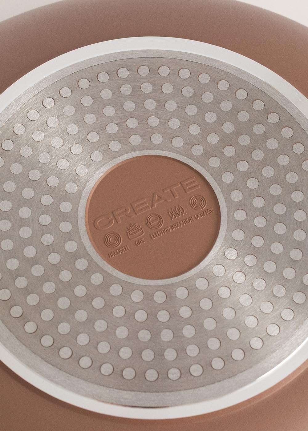 CREATE / WOK STUDIO/Wok aus Aluminiumguss mit Keramikbeschichtung Mokka/Für alle Herdarten geeignet,