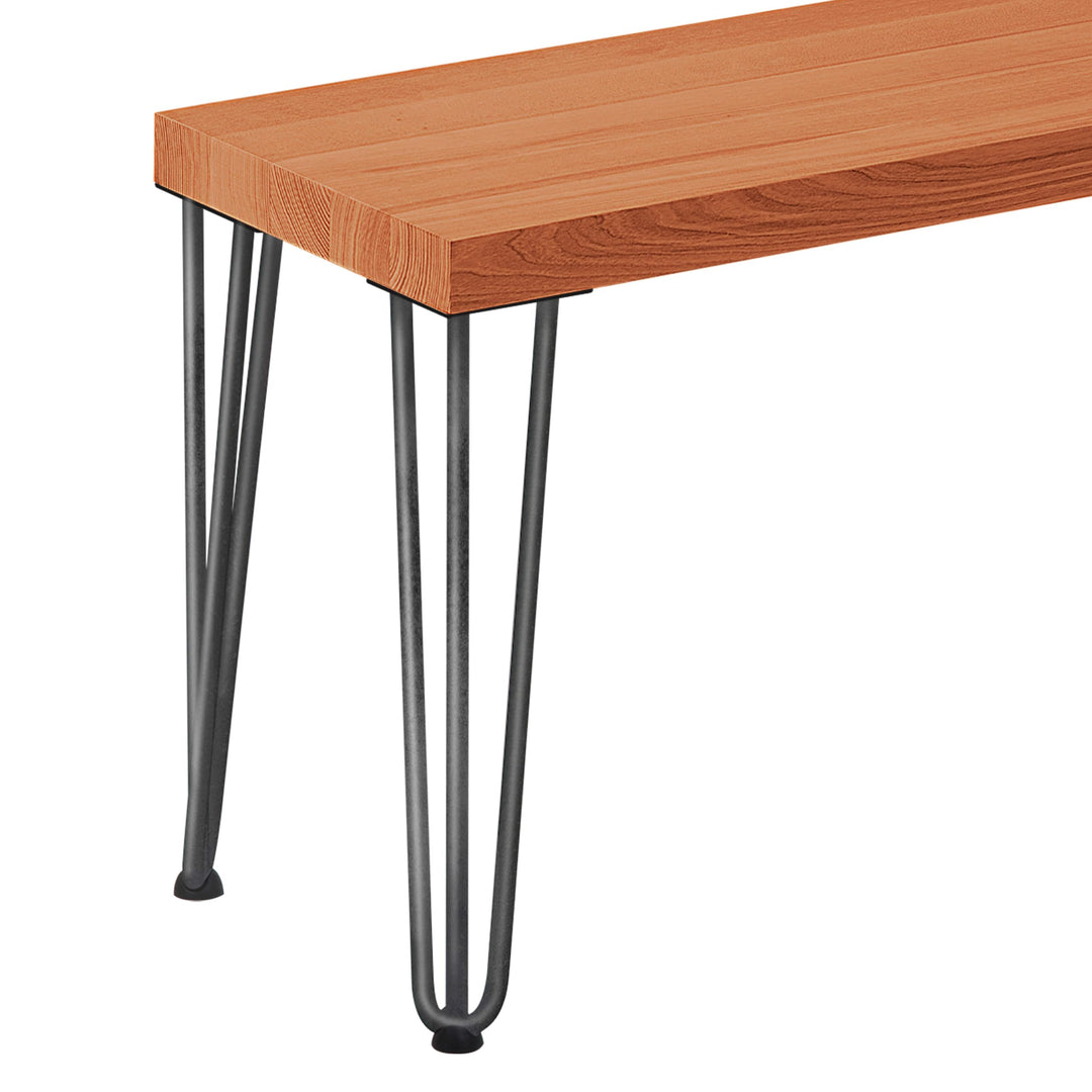 LAMO Manufaktur Sitzbank Esszimmer Holzbank 30x80x47 cm, Möbelfüsse Creative Rohstahl mit Klarlack/D