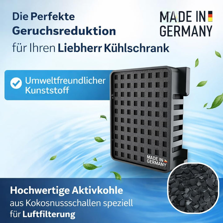 2er Set Aktivkohlefilter für Liebherr Kühlschrank 909698900, 988242900, 988246000 – Ersatz Fresh Air