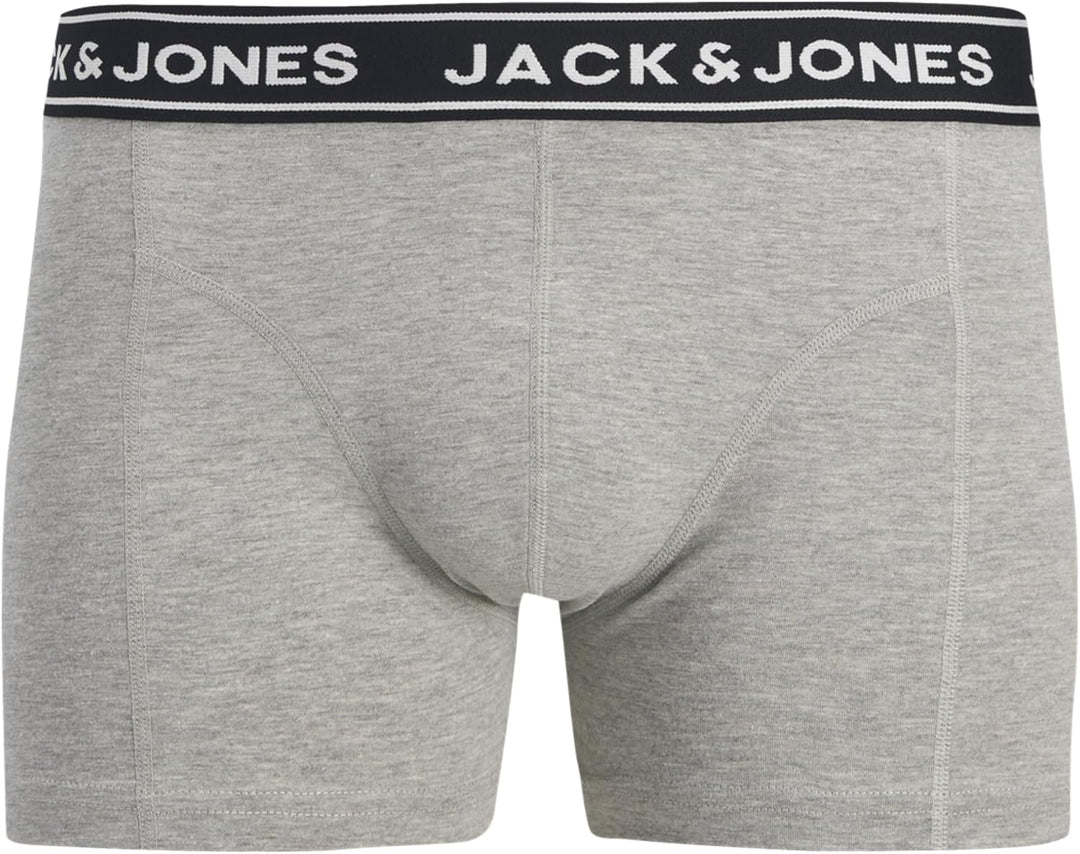 JACK & JONES Male Trunks 5er-Pack Herrenunterwäsche in Grösse XS–XXL S Light Grey Melange, S Light G