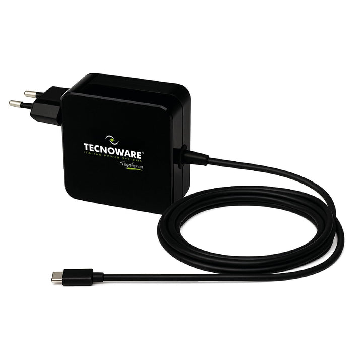 Tecnoware USB Typ-C Universal-Adapter 65 W - Batterieladegerät kompatibel mit jedem Notebook mit USB
