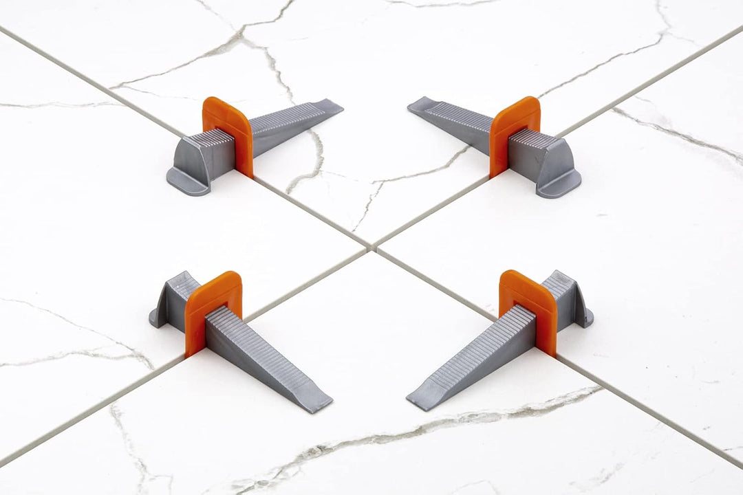 HexPro Fliesen Nivelliersystem 1mm 1,5mm 2mm Laschen, Fliesenstärke bis 15mm Fliesenkeile, Verlegehi