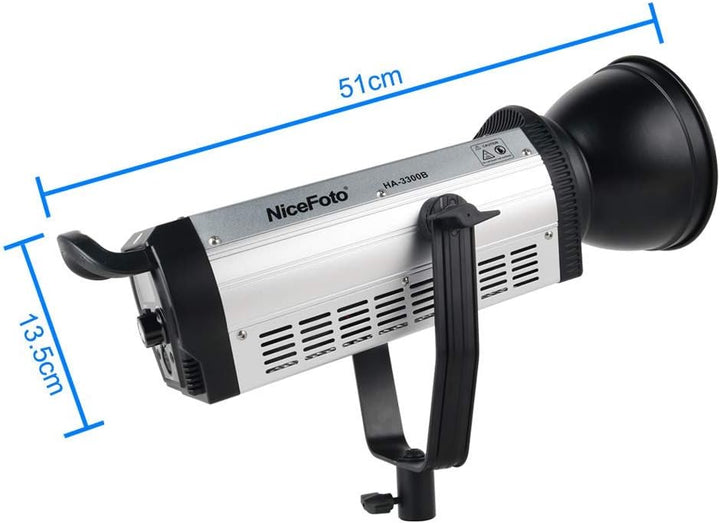 NiceFoto HA-3300B LED-Video-COB-Licht mit Tageslichtausgleich CRI95 & TLCI95 +, 65200lux @ 1M Bowens