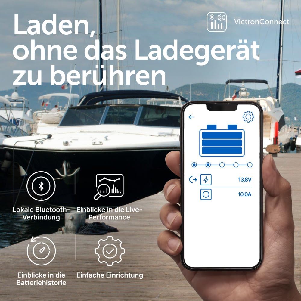 Victron Energy Blue Smart IP65 6/12-Volt 1.1 Amp 230V, Batterie Ladegerät, Bluetooth (CEE 7/16)