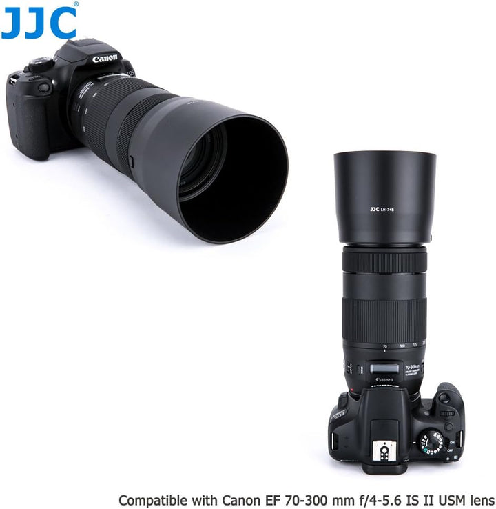JJC Blendung Matt Innenraum Fertig Gegenlichtblende Sonnenblende für Canon EF 70-300mm f/4-5.6 is II