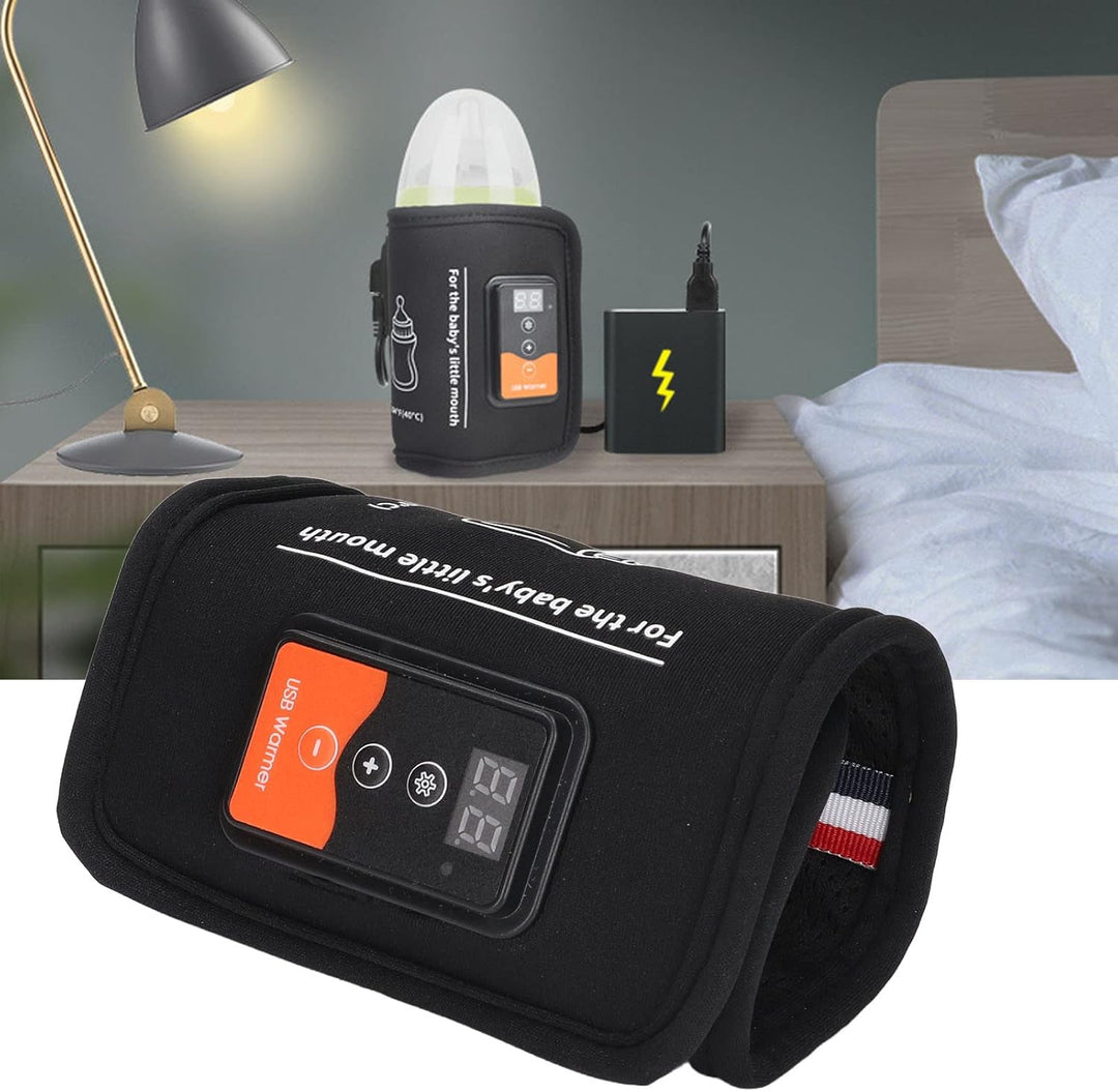 Goshyda Milchflaschenwärmer, USB-betriebener Auto-Babyflaschen-Heizbeutel Reise-Muttermilchwärmer mi