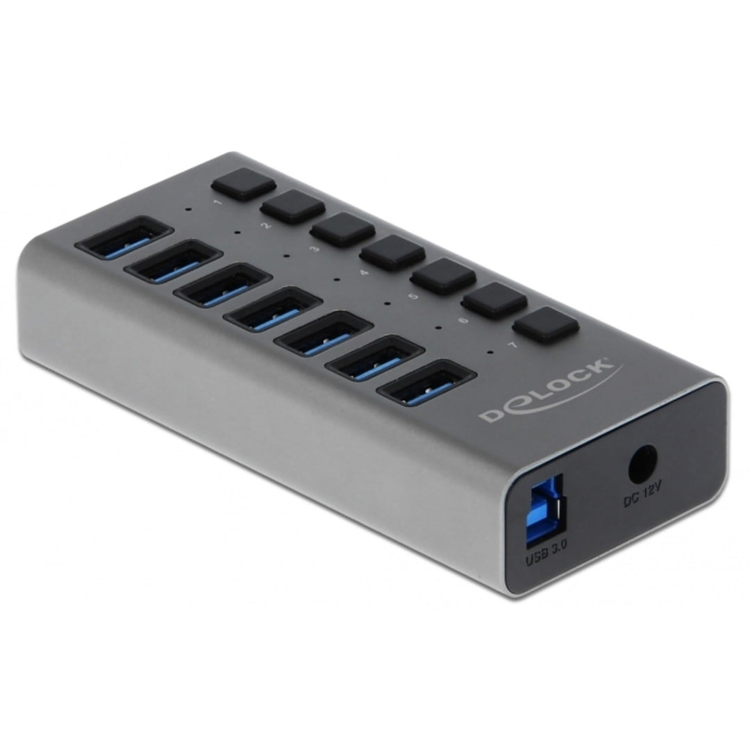 Delock 63669 Externer SuperSpeed USB Hub mit 7 Ports + Schalter