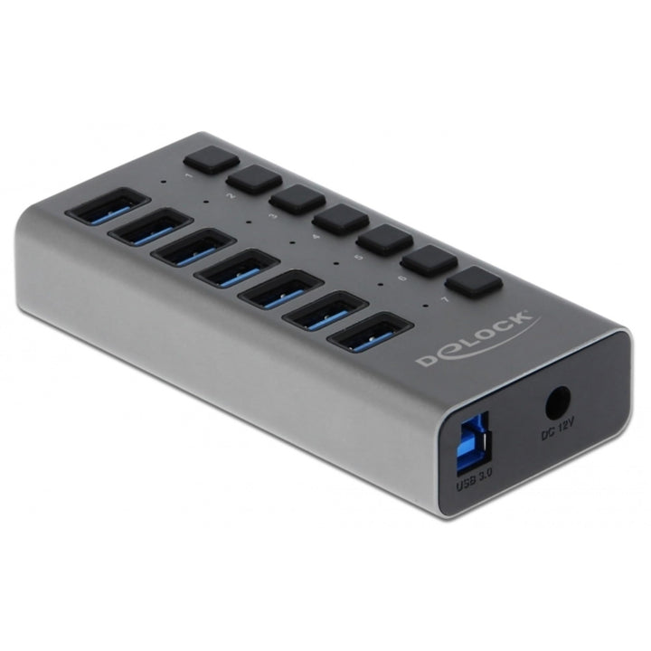 Delock 63669 Externer SuperSpeed USB Hub mit 7 Ports + Schalter