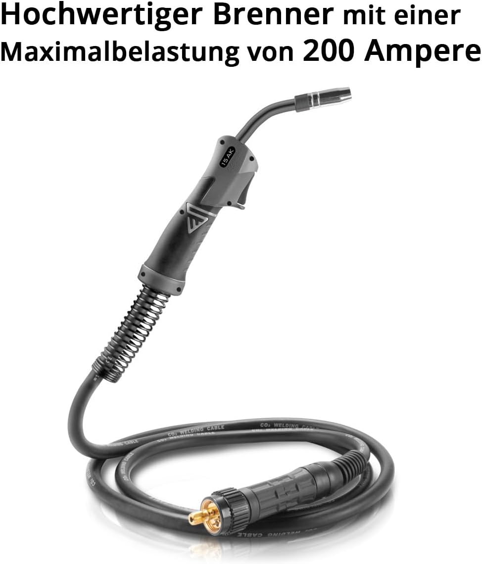 STAHLWERK AK15 | MB15 Schweissbrenner inklusive 3 m Schlauchpaket, Profi-Schweisszubehör für MIG MAG