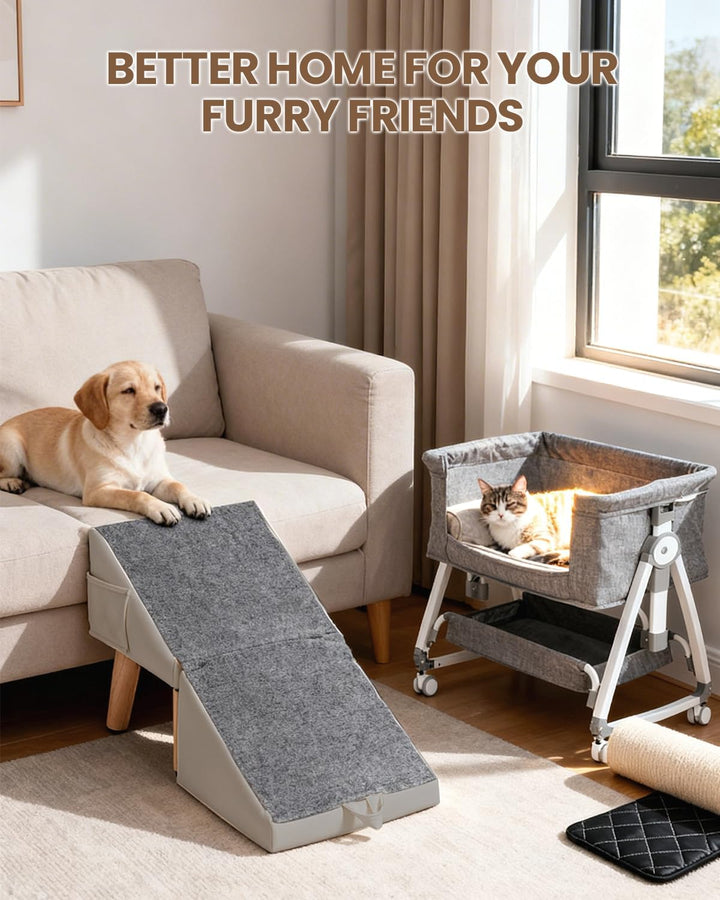 Hunderampe für Sofa &amp; Bett, 2-in-1 Hundetreppe für kleine &amp; mittelgrosse Hunde Katzen, 40 cm Indoor-