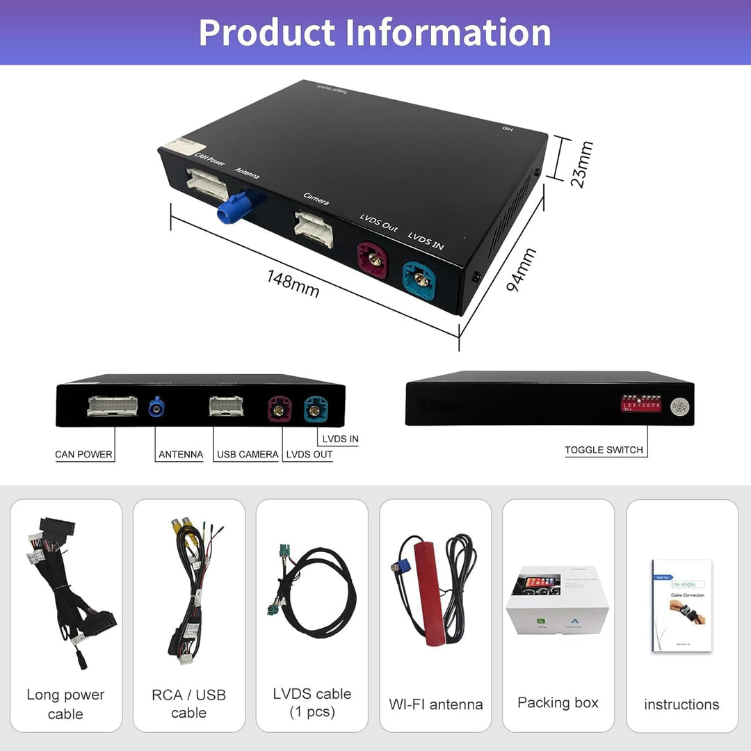 Road Top Wireless Carplay Retrofit Kit Decoder für BMW 1 2 3 4 Serie mit NBT System F20 F21 F22 F23