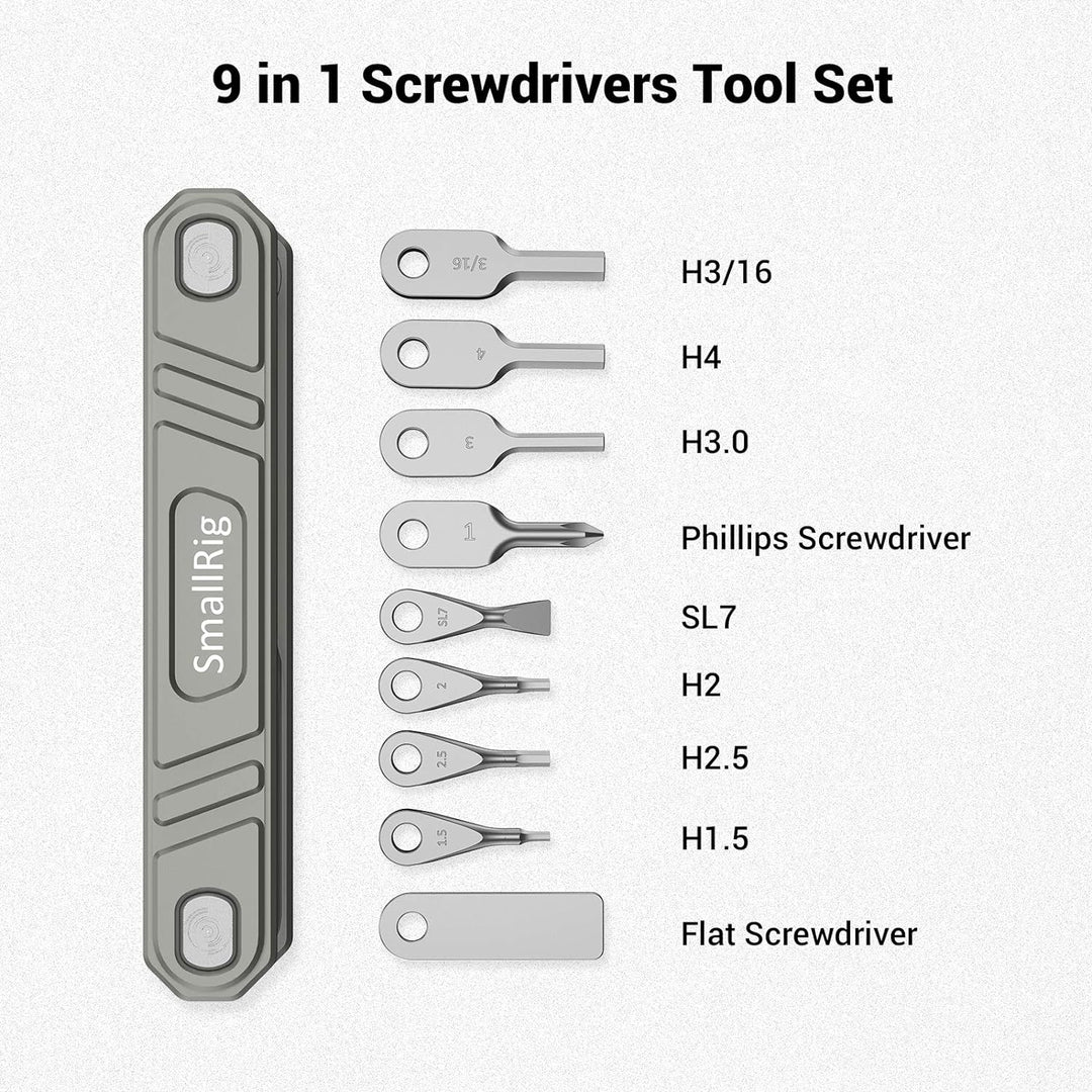 SMALLRIG 9 in 1 Faltwerkzeugset Multifuncitonal Tool Kit für Videografen - TC2713