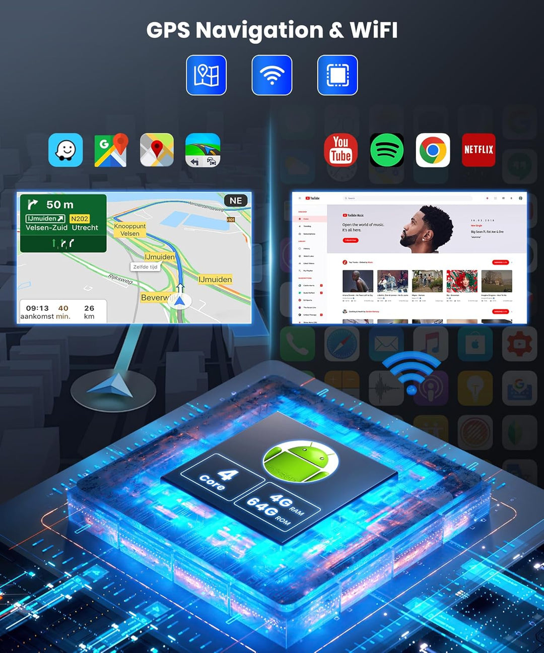 4G+64G Wireless Carplay Android Autoradio für Mercedes Benz ML GL W164 ML350 ML500 GL320 X164 ML280