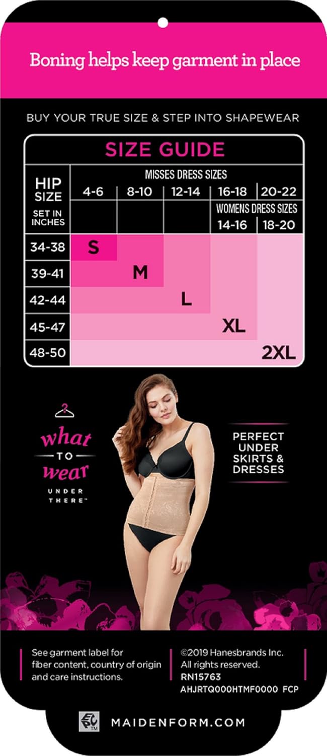 Maidenform Damen Take Inches Off-Waist Nipper Taillenmieder S Body Beige, S Body Beige