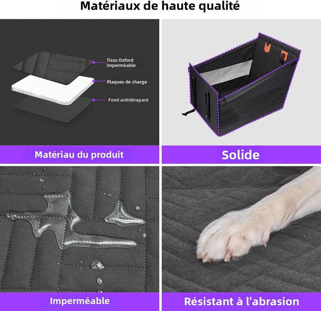 hundeautositz Hundesitz bis 15kg – Sicherer Autositzbezug für Rücksitz, Robuster Hunde-Boostersitz m
