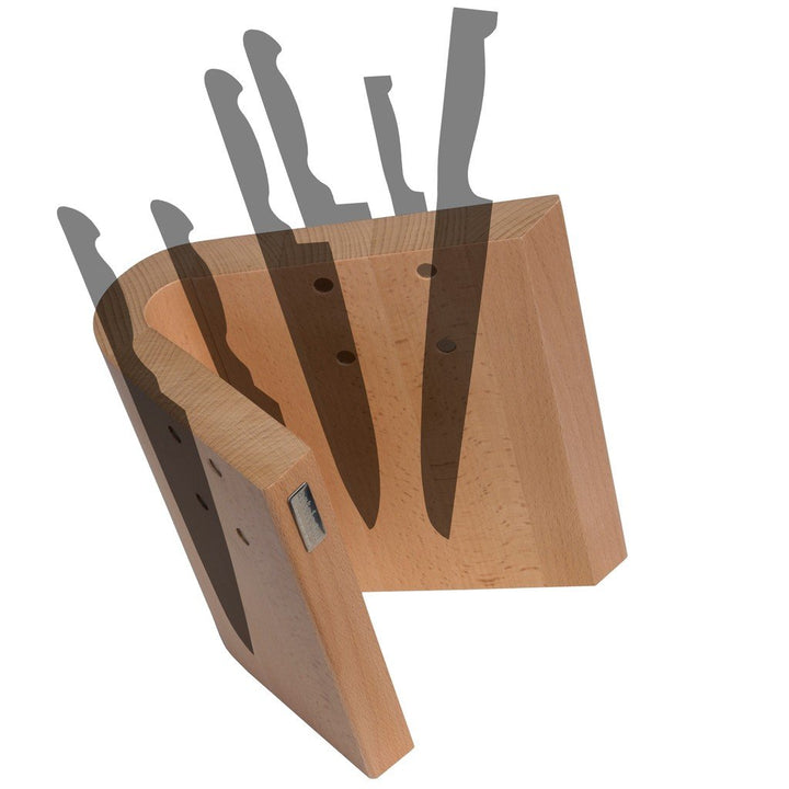Arte Legno, magnetischer Messerblock und elegantes Küchenaccessoire, Buchenholz natur, 10 Knives Gra