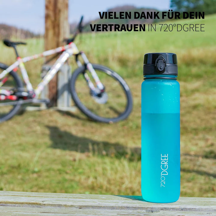 720°DGREE Trinkflasche “uberBottle“ 350ml, 500ml, 650ml, 1l softTouch +Früchtebehälter - Auslaufsich