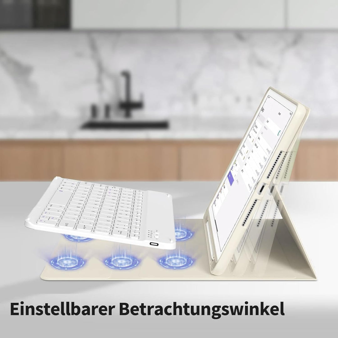 Tastatur Hülle für iPad 9. Generation / 8. Generation / 7.Generation 10,2 Zoll, Magnetisch Abnehmbar