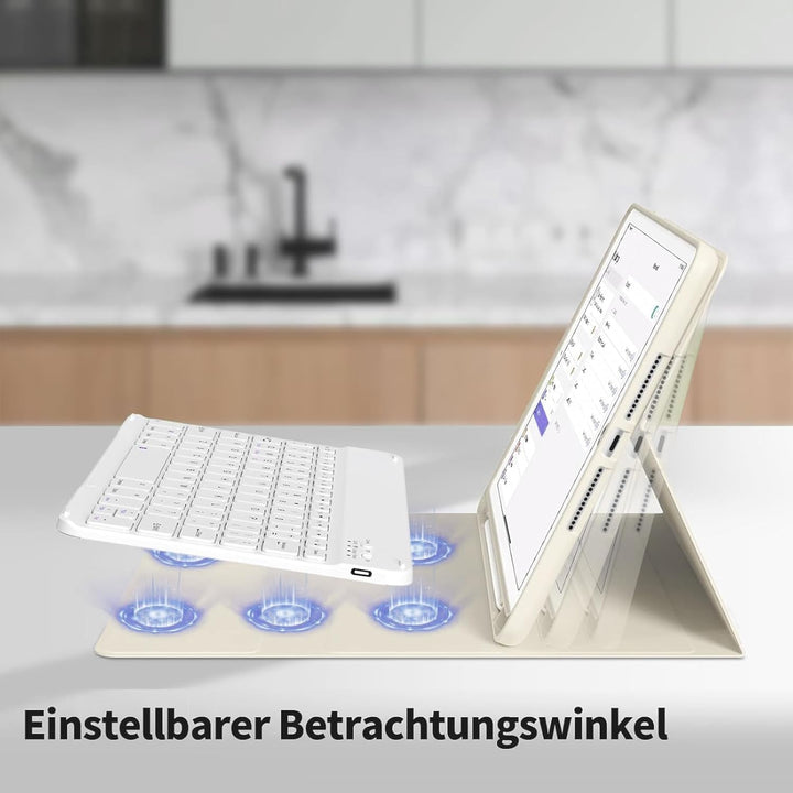 Tastatur Hülle für iPad 9. Generation / 8. Generation / 7.Generation 10,2 Zoll, Magnetisch Abnehmbar