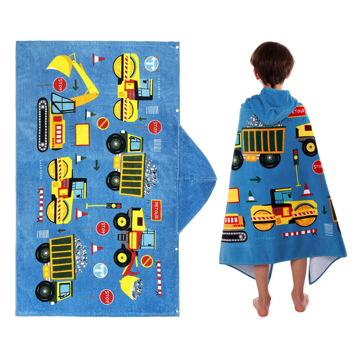 Badeponcho Kinder 100% Baumwolle Kinderhandtuch Poncho Kinder Badetuch Handtuch mit Kapuze Strandtüc