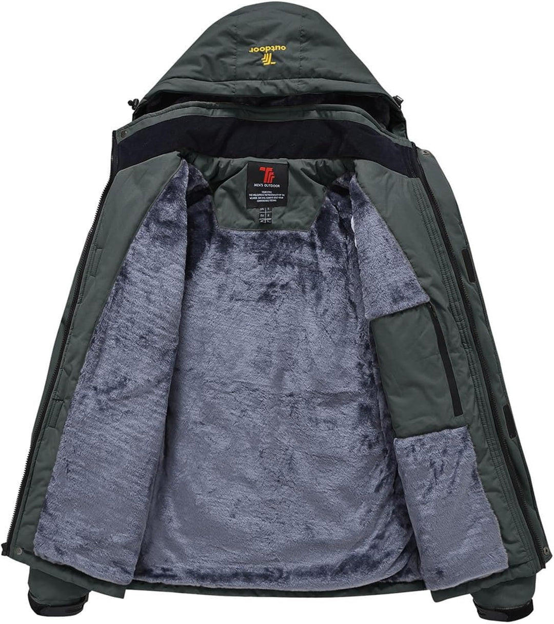 YSENTO Herren Skijacke Winterjacke Softshelljack Wasserdicht Warm Gefüttert Outdoor Funktionsjacke m