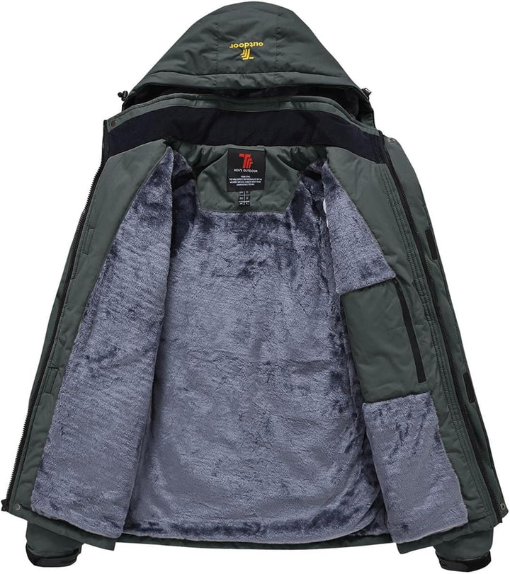 YSENTO Herren Skijacke Winterjacke Softshelljack Wasserdicht Warm Gefüttert Outdoor Funktionsjacke m