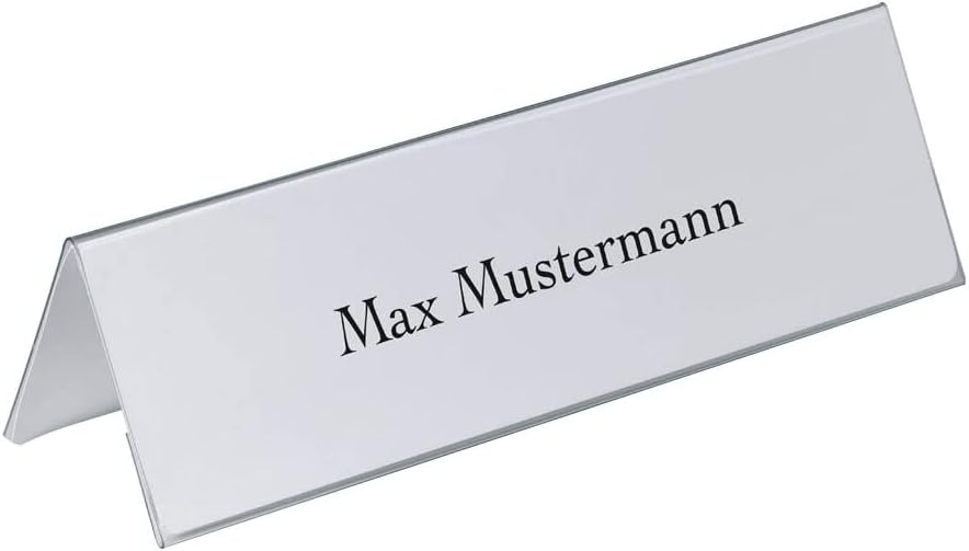 Durable Tischnamensschild 105/210x297 mm, transparent mit weisser Papiereinlage, 25 Stück, 805319 10