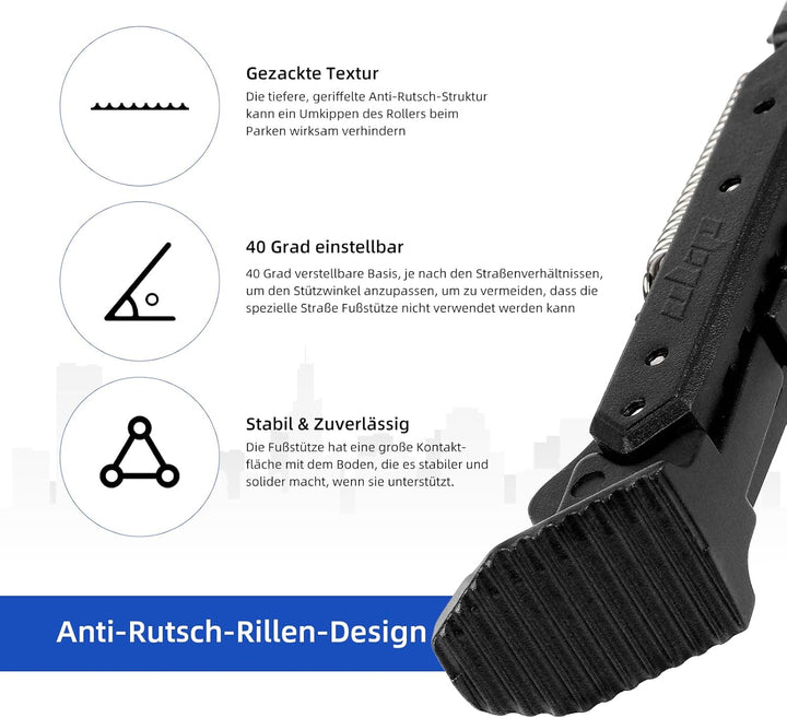 ulip Scooter Kickstand Parken Stand Füsse Unterstützung Ersatzteil Kompatibel für Ninebot Max G30/Ma