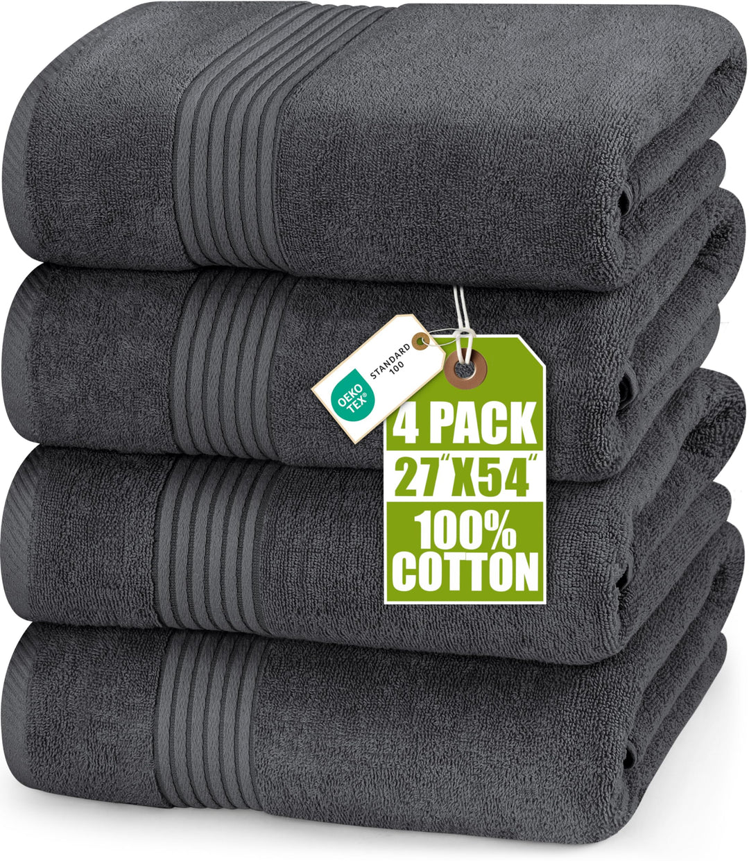 Utopia Towels - 4er-Pack Badetücher Set Premium 100% ringgesponnene Baumwolle 69 x 137 cm Handtücher
