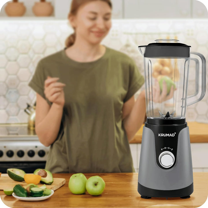 Standmixer 1200W – Hochleistungsmixer mit 1,2 L Tritan-Behälter, 2 Geschwindigkeiten & Pulsfunktion