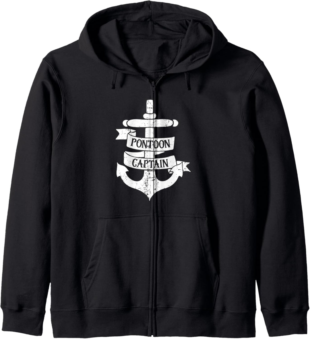 Retro Anchor Summer Party Lake Boat Pontoon Captain Kapuzenjacke