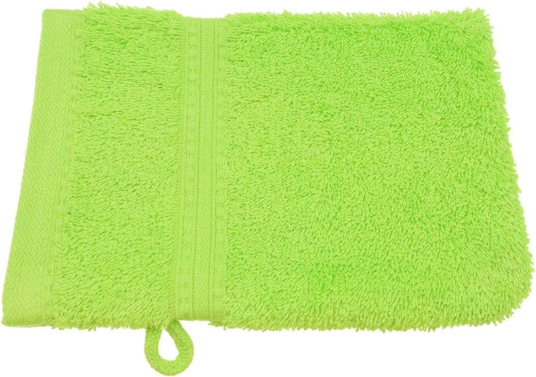 Julie Julsen Bio Waschhandschuh-Set 10 STK. 15x21 Apfelgrün 100% Baumwolle Frotte 550g/m² Apfelgrün