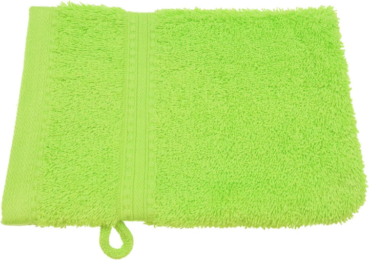 Julie Julsen Bio Waschhandschuh-Set 10 STK. 15x21 Apfelgrün 100% Baumwolle Frotte 550g/m² Apfelgrün