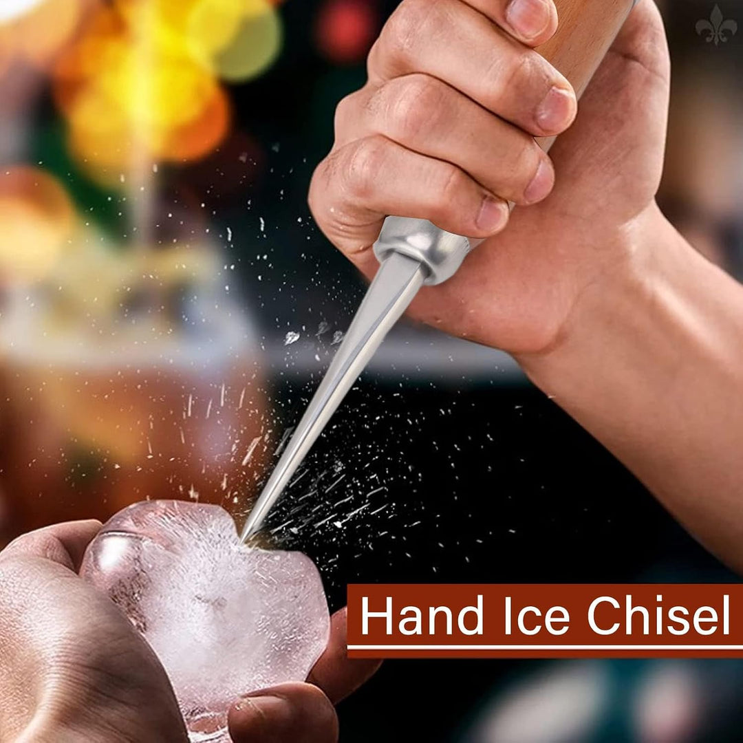 Eispickel Edelstahl Eismeissel EIS Ahle Eishacker Eisentfernung mit Holzgriff Pick-Tool für Home Res
