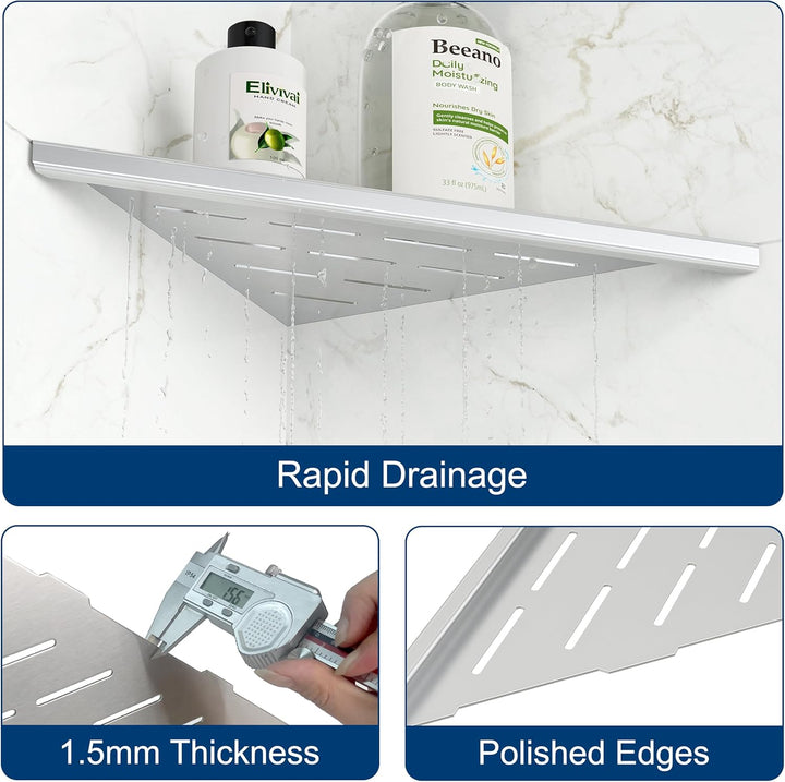 Neodrain Duschablage Eckregal Edelstahl Duschregal Ecke Fliesen Eingelassen für Badezimmer Küche 254