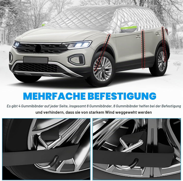 Hagelsichere Autoabdeckung Winter Passend für VW T-ROC 2017-2025, Auto Halbgarage Abdeckplane Wasser