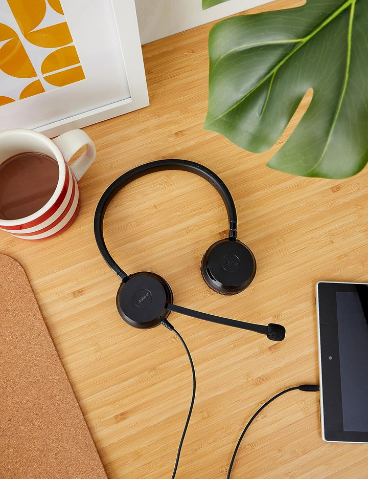Jabra Evolve 30, Stereo-Headset mit Mikrofon, Unified-Communications-Kopfhörer für VoIP-Softphone mi
