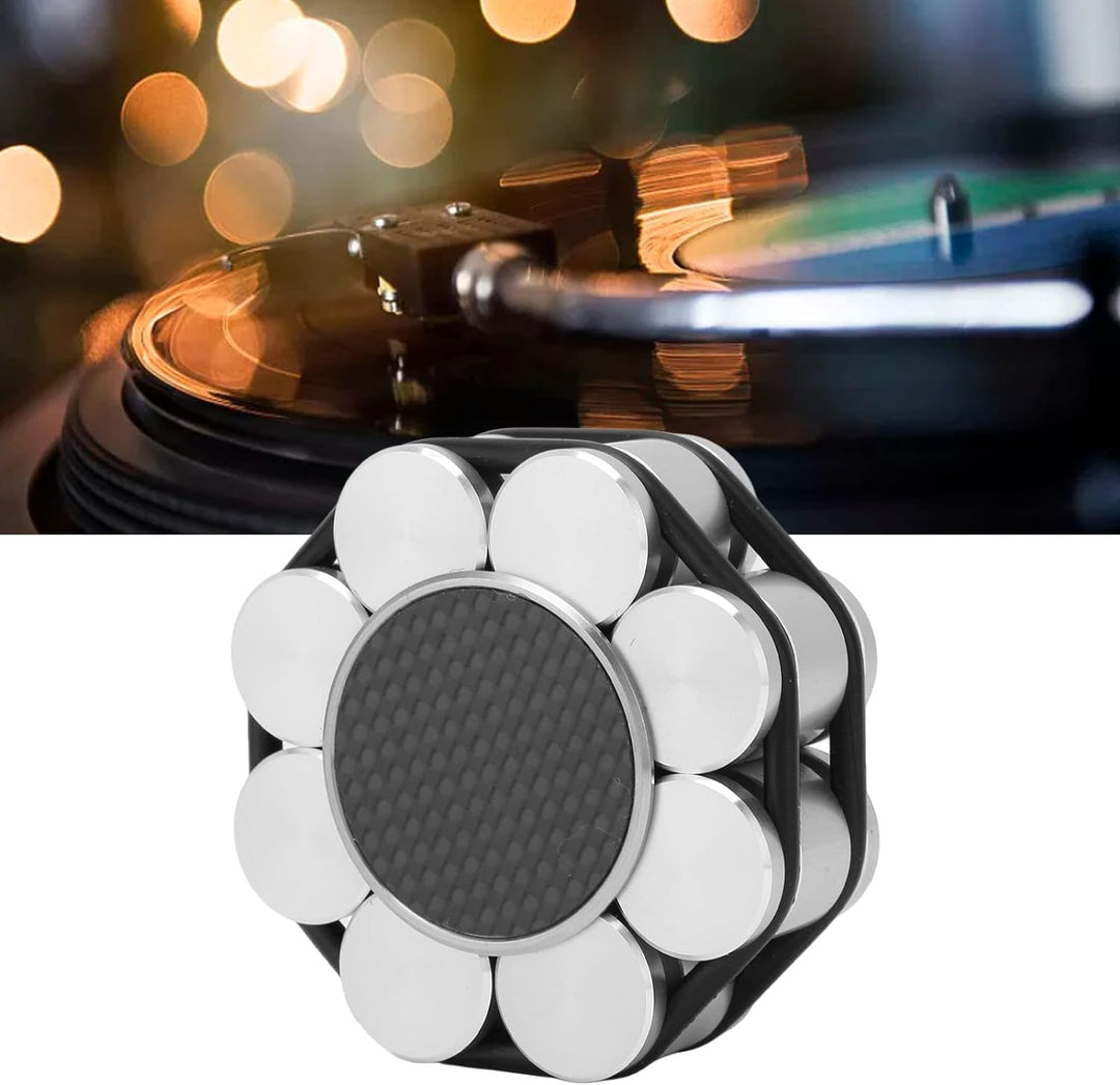 Schallplatten-Gewichtsstabilisator aus Metall, LP--Plattenteller-Klemmstabilisator mit Silikonboden,