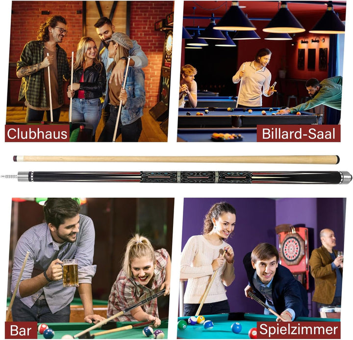 Pool-Billardqueues,58“ Pool Cue Stick with 12,5 mm Lederspitze,20 oz Billard Queue Set für Anfänger