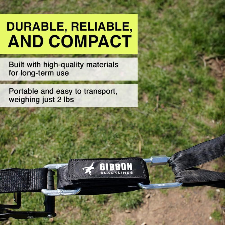 Gibbon Slacklines Slow Release Trickline Equipment, perfekte Lösung für ein sicheres und materialsch