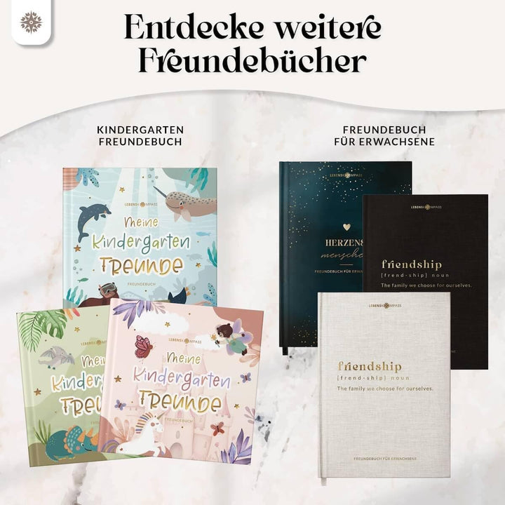 LEBENSKOMPASS Freundebuch Schule Mädchen ZAUBER - Einschulung und Schulanfang Geschenk - Freundebuch