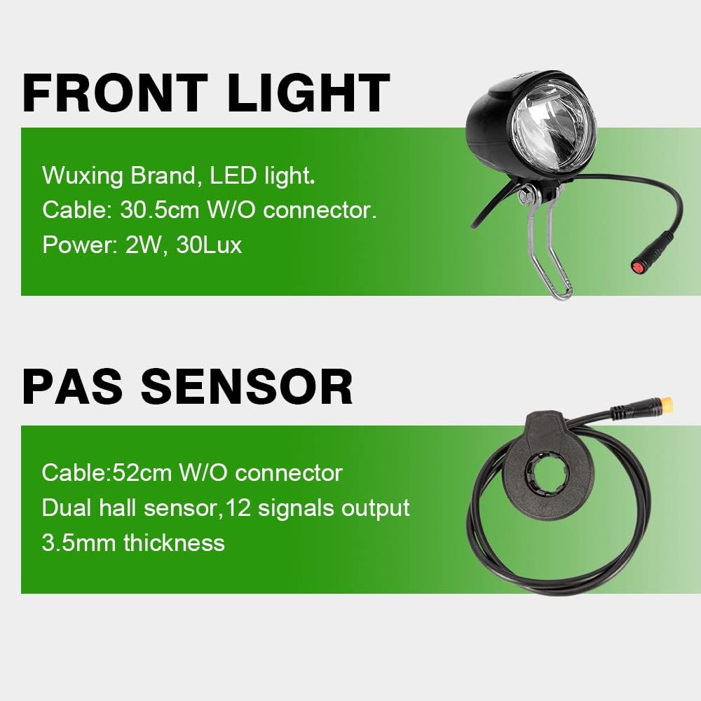YOSE POWER Ebike Kit 36V250W 26''/28" Frontmotor E-Bike Hub Umbausatz Integrierte Controller mit Hai